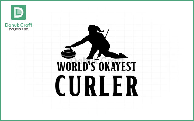 Okayest Curler SVG – Funny & Proud Okayest Curler SVG PNG & EPS V42 SVG dahukdesign 