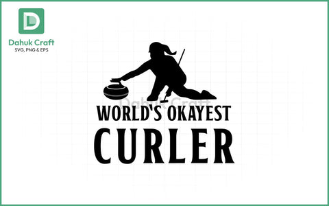 Okayest Curler SVG – Funny & Proud Okayest Curler SVG PNG & EPS V42 SVG dahukdesign 