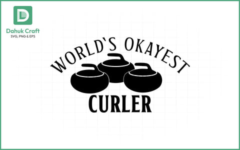 Okayest Curler SVG – Funny & Proud Okayest Curler SVG PNG & EPS V43 SVG dahukdesign 