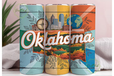 Oklahoma State Pride 20oz Tumbler Wrap Sublimation PixelChick 
