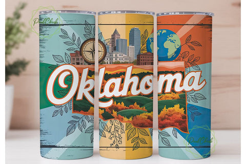 Oklahoma State Pride 20oz Tumbler Wrap Sublimation PixelChick 