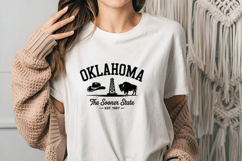 Oklahoma The Sooner State Est. 1907 SVG Angelina750 