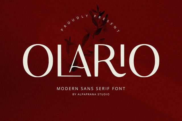 Olario - Sans Serif Font Font Alpaprana Studio 