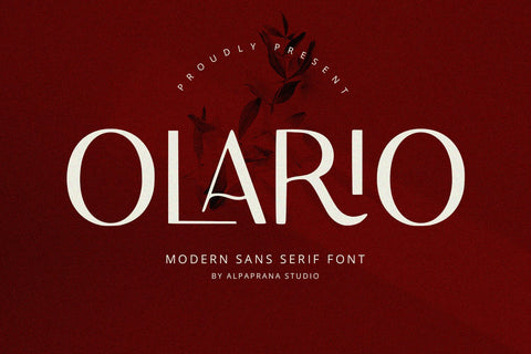 Olario - Sans Serif Font Font Alpaprana Studio 
