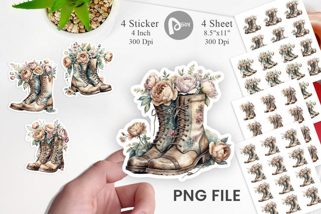 Old Boots Sticker Sublimation artnoy 