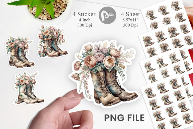 Old Boots Sticker Sublimation artnoy 