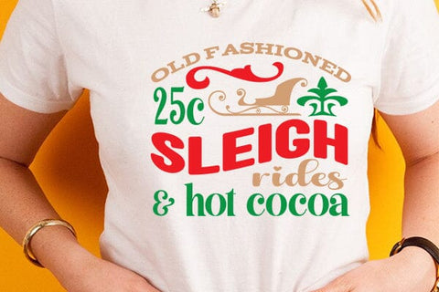 Old fashioned 25c sleigh rides & hot cocoa SVG Angelina750 