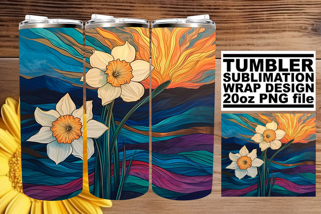 Old-fashioned Blossom Beauty: Sublimation 20oz Tumbler Wrap Sublimation afrosvg 