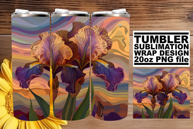 Old-fashioned Blossom Delight: Vintage Tumbler Design Sublimation afrosvg 