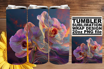 Old-fashioned Blossom Symphony: Vintage Tumbler Design Sublimation afrosvg 