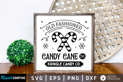 Old fashioned candy cane 5c kringle SVG Design SVG Regulrcrative 