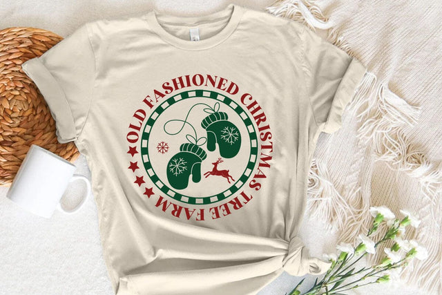 Old fashioned christmas tree farm SVG Angelina750 