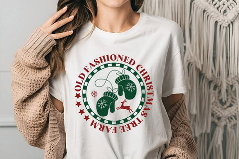 Old fashioned christmas tree farm SVG Angelina750 