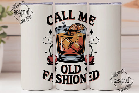 Old Fashioned Cocktail 20oz Tumbler Wrap Sublimation sassyprint 