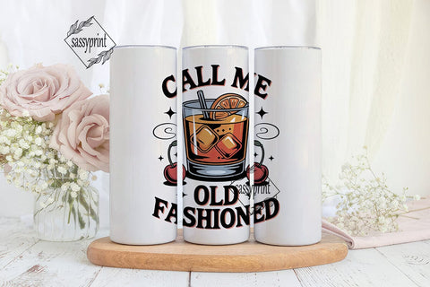 Old Fashioned Cocktail 20oz Tumbler Wrap Sublimation sassyprint 