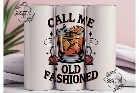 Old Fashioned Cocktail 20oz Tumbler Wrap Sublimation sassyprint 