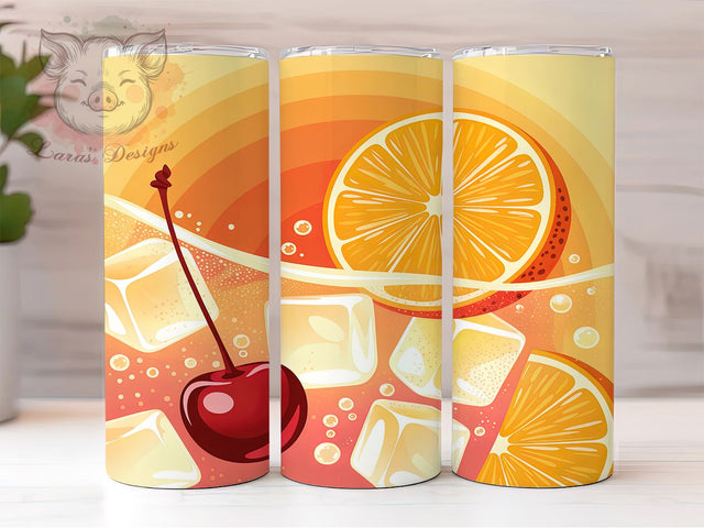 Old Fashioned Cocktail Tumbler, Realistic Cocktail Sublimation Design, Whiskey Glass Pattern Art, 20oz Cocktail Lover Tumbler, Classic Bar Drink Mug, Stylish Whiskey Cup, Vintage Cocktail Wrap Sublimation Lara' s Designs 