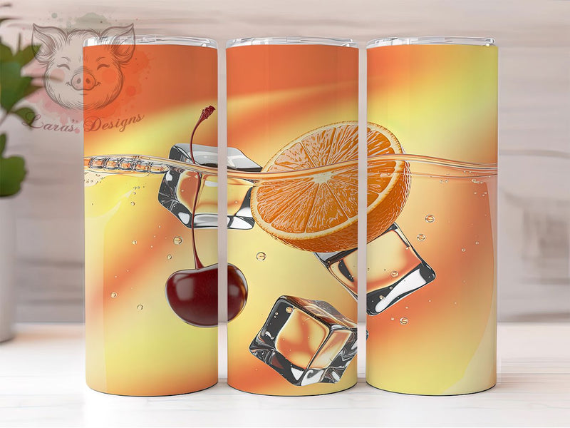 Old Fashioned Cocktail Tumbler, Realistic Cocktail Sublimation Design, Whiskey Glass Pattern Art, 20oz Cocktail Lover Tumbler, Classic Bar Drink Mug, Stylish Whiskey Cup, Vintage Cocktail Wrap Sublimation Lara' s Designs 