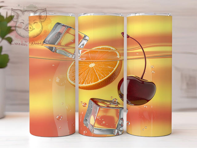 Old Fashioned Cocktail Tumbler, Realistic Cocktail Sublimation Design, Whiskey Glass Pattern Art, 20oz Cocktail Lover Tumbler, Classic Bar Drink Mug, Stylish Whiskey Cup, Vintage Cocktail Wrap Sublimation Lara' s Designs 