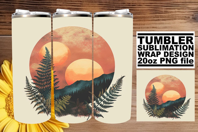 Old-fashioned Garden Elegance: Vintage Tumbler Design Sublimation afrosvg 