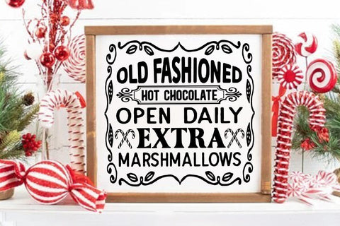 Old fashioned hot chocolate open daily extra marshmallows SVG Angelina750 