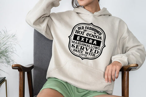 Old fashioned hot cocoa extra marshmallows served daily with love SVG Angelina750 