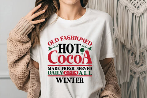 Old Fashioned Hot Cocoa Made Fresh Served Daily Open All Winter SVG Angelina750 