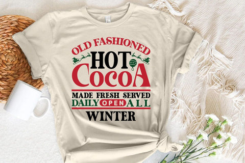 Old Fashioned Hot Cocoa Made Fresh Served Daily Open All Winter SVG Angelina750 