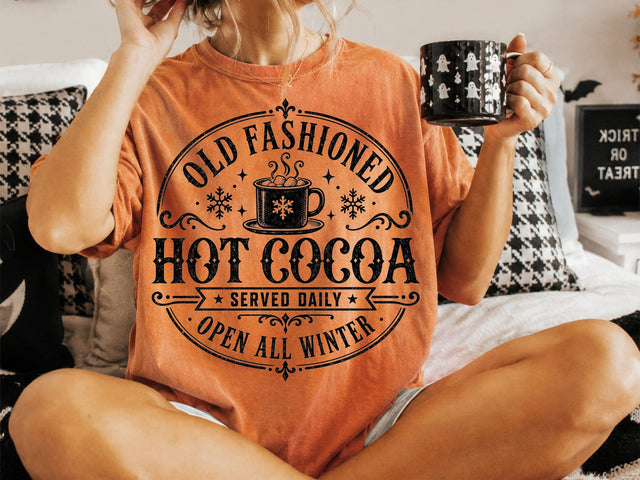 Old Fashioned Hot Cocoa Vintage Sign PNG SVG DesignDestine 