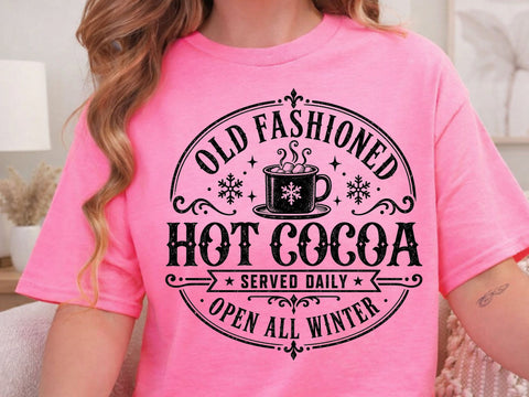 Old Fashioned Hot Cocoa Vintage Sign PNG SVG DesignDestine 