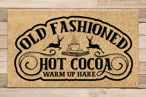 Old fashioned hot cocoa warm up hare SVG Angelina750 