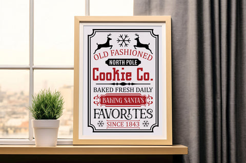 Old fashioned north pole cookie co svg design SVG Regulrcrative 