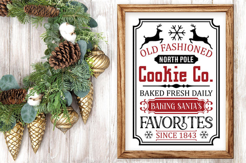 Old fashioned north pole cookie co svg design SVG Regulrcrative 