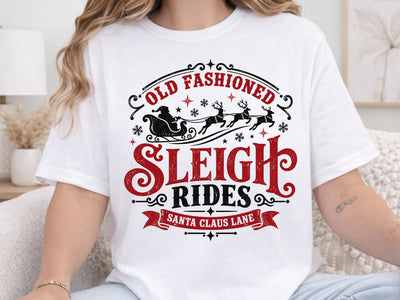 Old Fashioned Sleigh Rides Christmas PNG SVG DesignDestine 