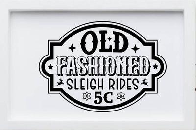 Old fashioned sleigh rides only 5c right down santa claus lane SVG Angelina750 