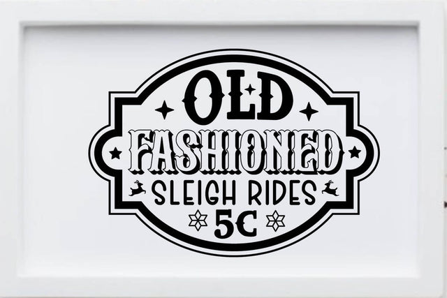 Old fashioned sleigh rides only 5c right down santa claus lane SVG Angelina750 
