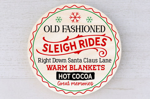 Old fashioned sleigh rides right down santa claus lane SVG Design SVG Regulrcrative 