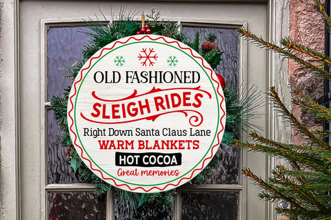 Old fashioned sleigh rides right down santa claus lane SVG Design SVG Regulrcrative 