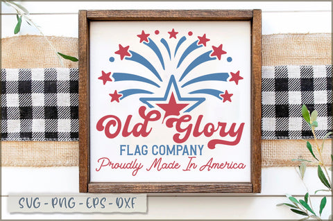 Old glory flag company proudly made in america Sign SVG SVG Shetara Begum 