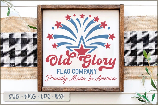 Old glory flag company proudly made in america Sign SVG SVG Shetara Begum 