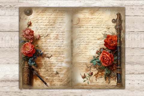 Old Letter Junk Journal Pages | Vintage Letter Set SVG GlamArtZhanna 