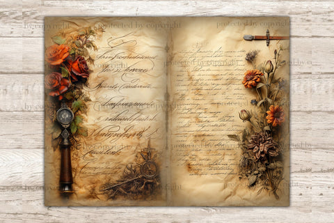 Old Letter Junk Journal Pages | Vintage Letter Set SVG GlamArtZhanna 