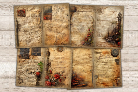 Old Letter Junk Journal Pages | Vintage Letter Set SVG GlamArtZhanna 