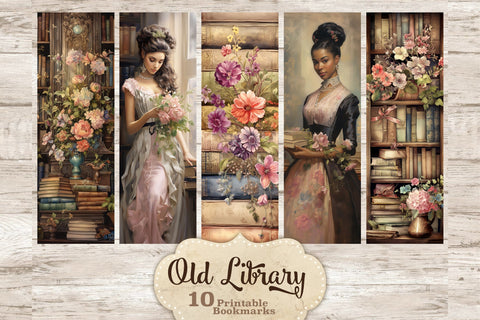 Old Library Bookmarks | Booklover Bookmarks SVG GlamArtZhanna 
