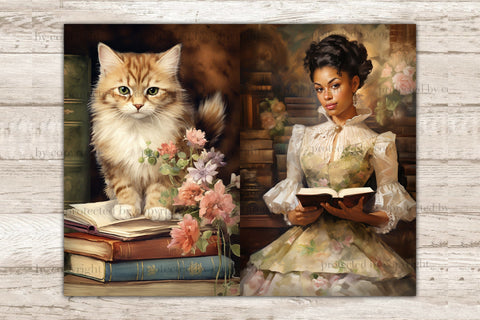 Old Library Junk Journal Kit | Victorian Ephemera SVG GlamArtZhanna 