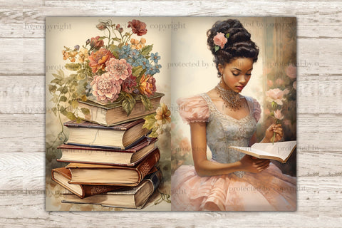 Old Library Junk Journal Kit | Victorian Ephemera SVG GlamArtZhanna 