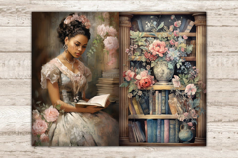 Old Library Junk Journal Kit | Victorian Ephemera SVG GlamArtZhanna 