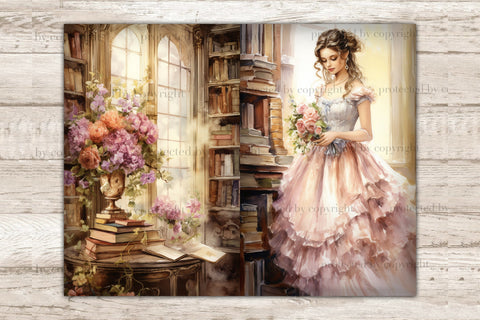 Old Library Junk Journal Pages | Vintage Journal Card SVG GlamArtZhanna 