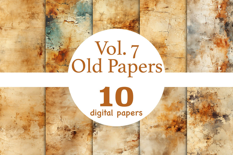 Old Paper Backgrounds | Vintage Paper Textures Bundle - So Fontsy