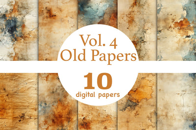 Old Paper Backgrounds | Vintage Stained Digital Paper Digital Pattern GlamArtZhanna 